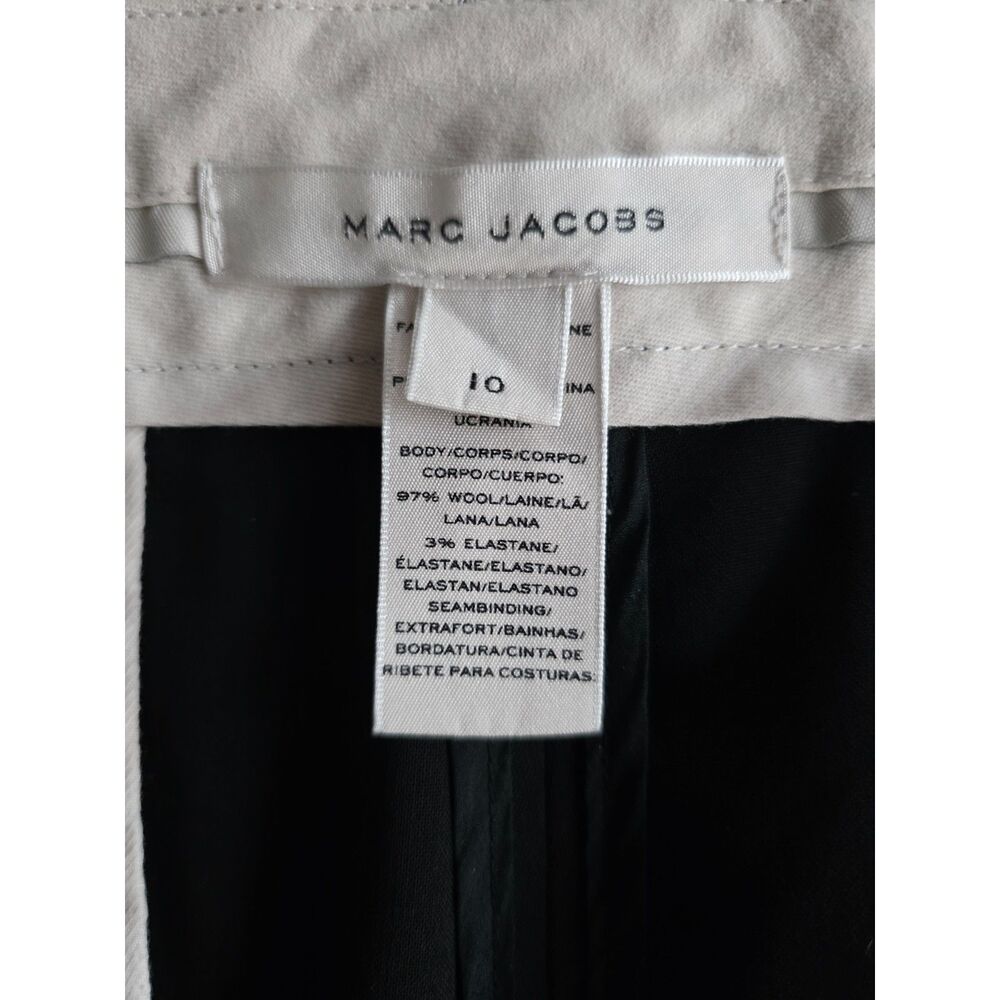 Marc Jacobs Designer Trousers Pants Black Cropped Tuxedo Trim Sz 10 Retail $495 - Picture 7 of 15